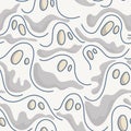 Unique abstractseamless pattern with strange ghosts Royalty Free Stock Photo