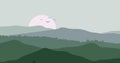 Animated background of vast expanses of nature with beautiful sunsets