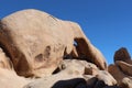 Unique arch rock formation at the Jumbo Rocks Campground in Joshua Tree National Park, Twentynine Palms, California Royalty Free Stock Photo