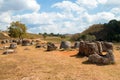 Unique archaeological landscape destroyed from cluster bombs - Plain of Jars. Phonsovan, Xieng Khouang Province, Laos