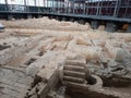 A unique archaeological site in Old Born market, Barcelona, Spain