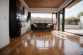 Unique Architecture and Floor Design in a Mock Home by Mike Kelley.AI Generated