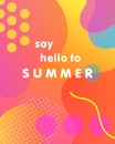 Unique artistic design card - say hello to summer