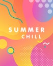 Unique artistic design card - summer chill