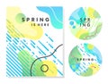Unique artistic spring cards with bright gradient background Royalty Free Stock Photo