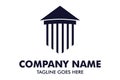 Unique attorney and law logo template