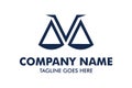 Unique attorney and law logo template