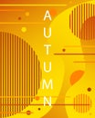 Unique autumn geometric background with gradient shapes.
