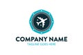 Unique aviation and marine logo template