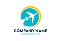 Unique aviation and marine logo template