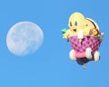 Baby in a carriage balloon reaches for the Moon at Albuquerque