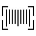 Unique barcode icon outline vector. Code scanner