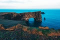 Unique basalt arch on Dyrholaey