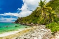 Unique beach on Fiji`s islands