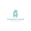 Unique bear logo template. vector. editable