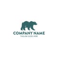 Unique bear logo template. vector. editable