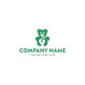 Unique bear logo template. vector. editable