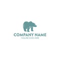 Unique bear logo template. vector. editable