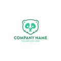 Unique bear logo template. vector. editable