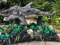 Shark artwork at Green Bay Botanical Garden