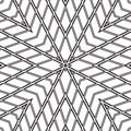 Luxury Geometric Black And White Vintage Ancient Fence Texture. Seamless Repeating Pattern Object