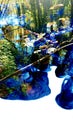 A Unique Blue Forest River Abstract Landscape White Paper