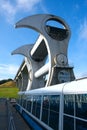 Falkirk wheel rotating boat lift in scotland