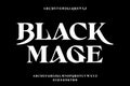 Unique bold serif font alphabets display font vector with alternate. Typography decorative style for any creative business.