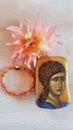 Unique Bracelet foe woman Painted stone icon Royalty Free Stock Photo