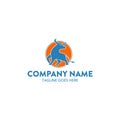 Unique bull logo template. vector. editable Royalty Free Stock Photo