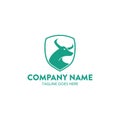 Unique bull logo template. vector. editable Royalty Free Stock Photo