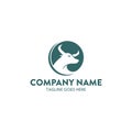 Unique bull logo template. vector. editable Royalty Free Stock Photo