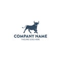 Unique bull logo template. vector. editable Royalty Free Stock Photo