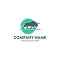 Unique bull logo template. vector. editable Royalty Free Stock Photo