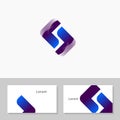 Unique Businness for IT Application Logo Vector & Namecard busiines card Vector