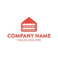 Unique cake and cookies logo template. vector. editable
