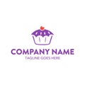 Unique cake and cookies logo template. vector. editable