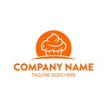 Unique cake and cookies logo template. vector. editable