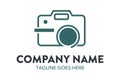 Unique camera, photography logo template