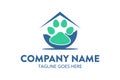 Unique cat, dog, pt, petshop logo template