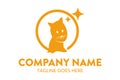 Unique cat, dog, pt, petshop logo template