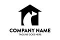 Unique cat, dog, pt, petshop logo template