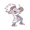 Unique Cartoon Eccentric Inventor Character Royalty Free Stock Photo