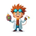 Unique Cartoon Eccentric Inventor Character Royalty Free Stock Photo