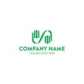 Unique charity logo template. vector. editable