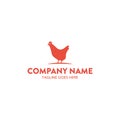 Unique chicken logo template. vector. editable