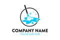 Unique cleaning and maintenance service logo template