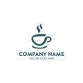 Unique coffee cafe logo template. vector. editable Royalty Free Stock Photo