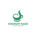 Unique coffee cafe logo template. vector. editable Royalty Free Stock Photo