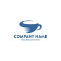 Unique coffee cafe logo template. vector. editable Royalty Free Stock Photo